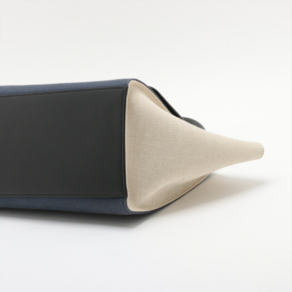 CELINE Trapeze Leather x Canvas Shoulder Bag Tote Handbag - Picture 3 of 14